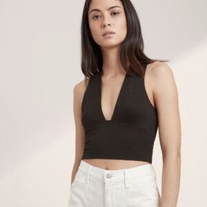 Wilfred V-Neck Yellow Crop Top